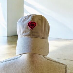 Good Vibes Heart Gray Baseball Cap